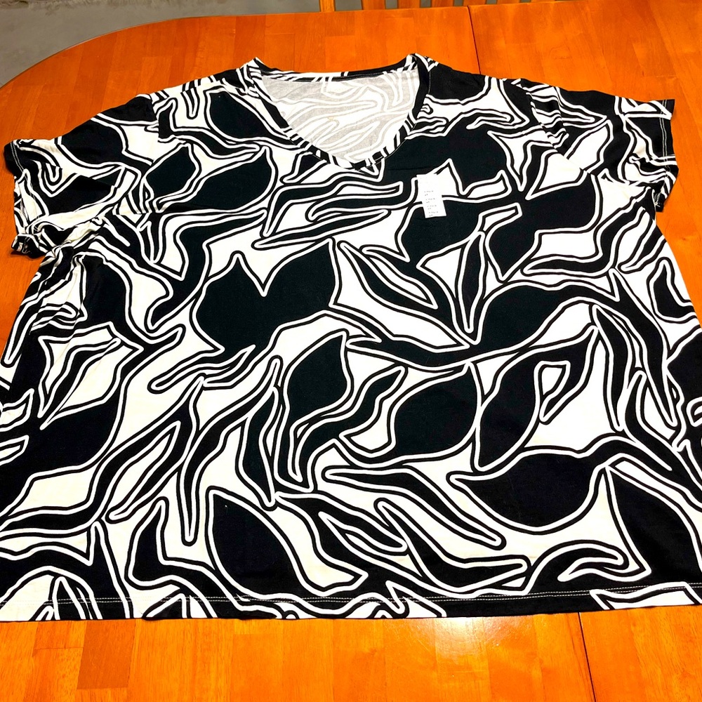 Nine West Soft Spun Stretchy SS Top 4X NWT